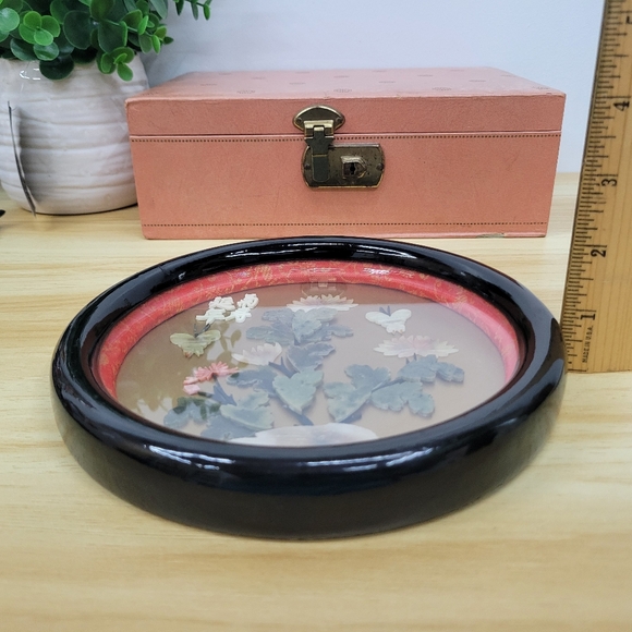 Vintage Round Asian Shadowbox Wall Art - Picture 8 of 10